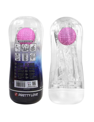 PRETTY LOVE MASTURBADOR CUP 360Aº TEXTURIZADO TRANSPARENTE